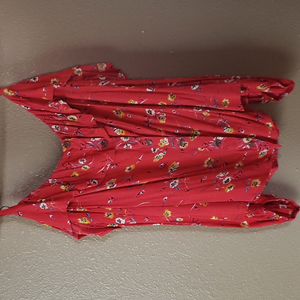 Maurices flowing cold shoulder top size 3